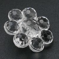 Acrylic Shank Button, Flower, DIY, clear Approx 2mm 