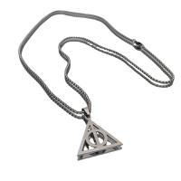 Collier de bijoux de titane, Acier titane, triangle, bijoux de mode & unisexe, argent cm, Vendu par PC