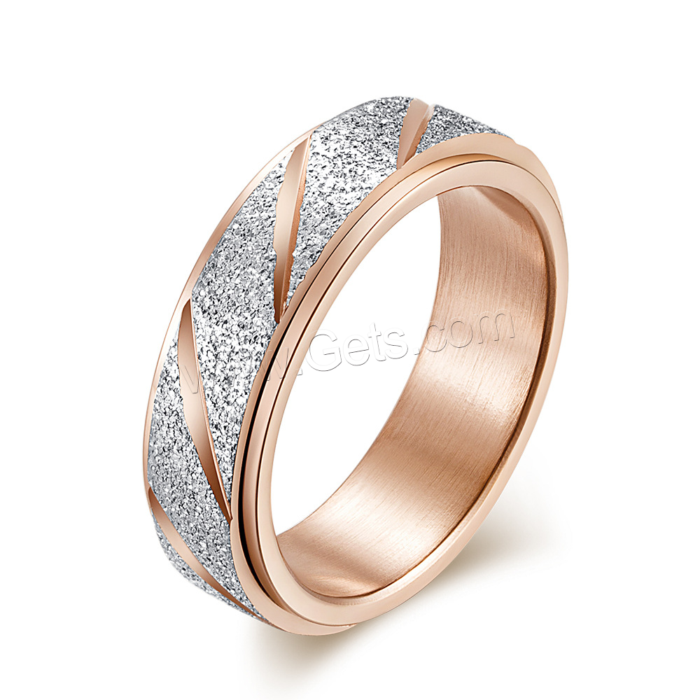 Anillo de dedo de acero Titanium de, Partículas de acero, chapado, diverso tamaño para la opción & para mujer & glaseado, más colores para la opción, Vendido por UD