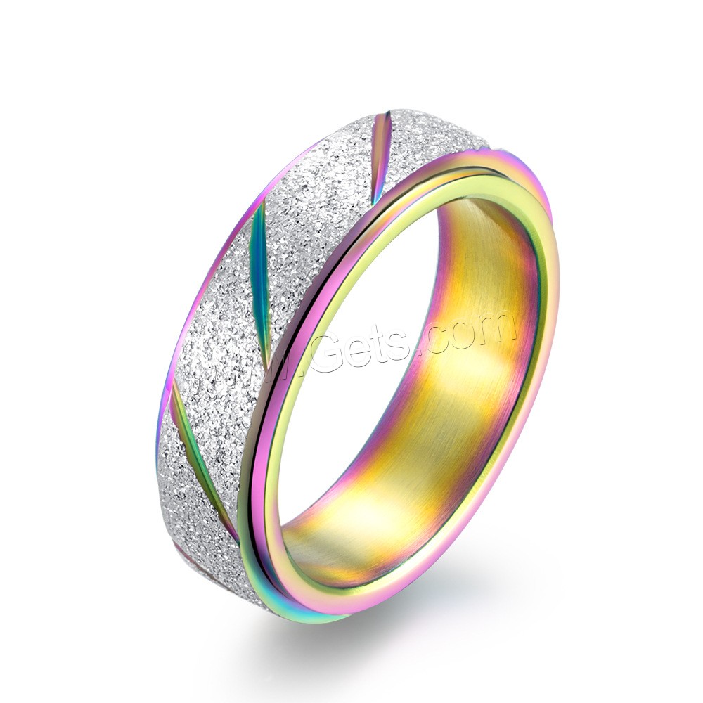 Anillo de dedo de acero Titanium de, Partículas de acero, chapado, diverso tamaño para la opción & para mujer & glaseado, más colores para la opción, Vendido por UD