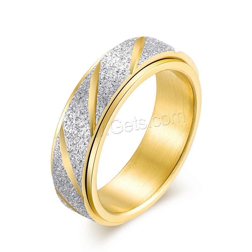 Anillo de dedo de acero Titanium de, Partículas de acero, chapado, diverso tamaño para la opción & para mujer & glaseado, más colores para la opción, Vendido por UD