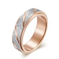 Anillo de dedo de acero Titanium de, Partículas de acero, chapado, diverso tamaño para la opción & para mujer & glaseado, más colores para la opción, Vendido por UD