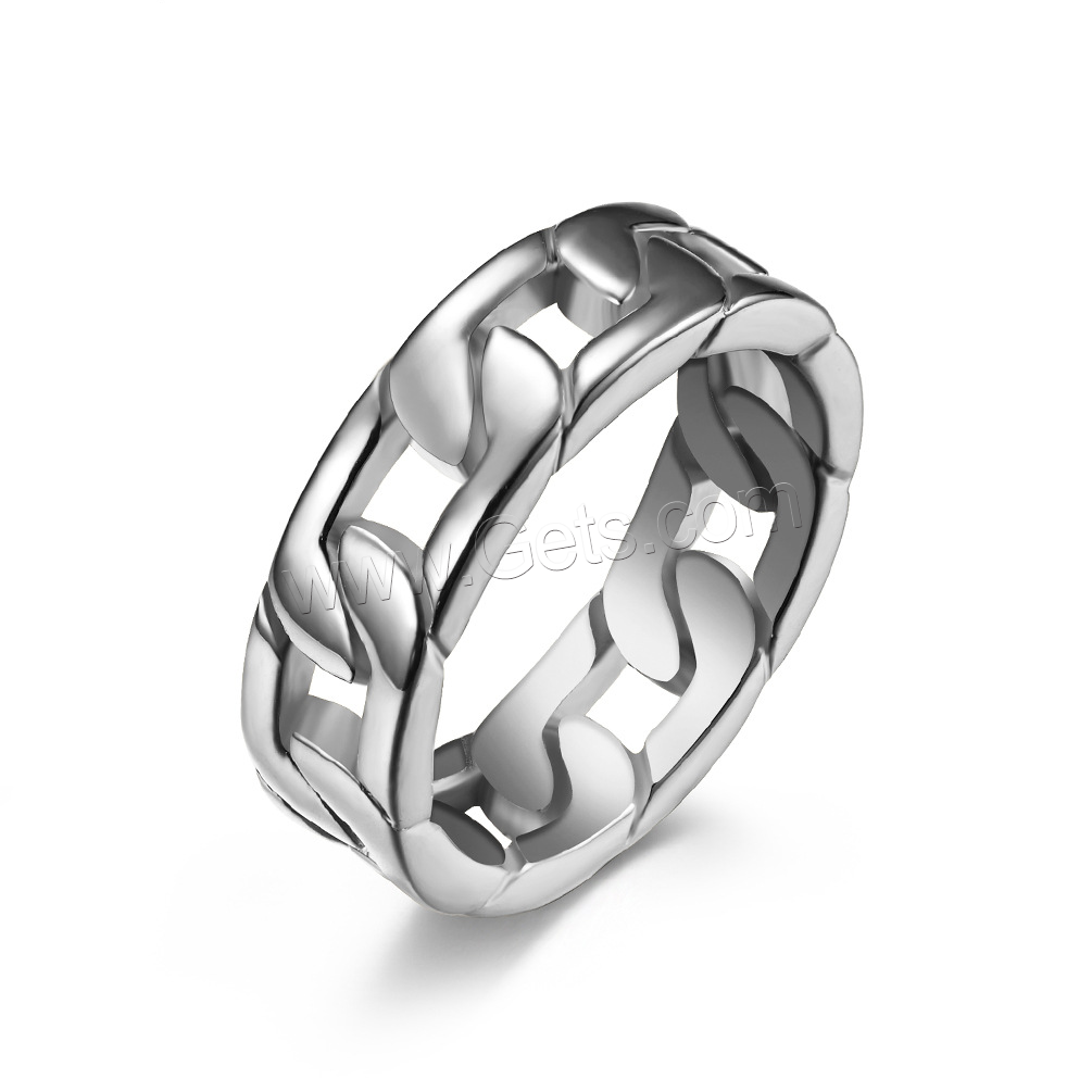 Anillo de dedo de acero Titanium de, Partículas de acero, chapado, unisexo & diverso tamaño para la opción, más colores para la opción, Vendido por UD