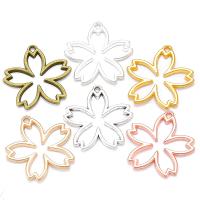 Zinc Alloy Jewelry Pendants, Flower, plated, DIY & hollow Approx 1.5mm 