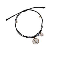 alliage de zinc bracelet, avec porcelaine & corde de cire, Placage de couleur d'or, Réglable & styles différents pour le choix & pour femme & émail, plus de couleurs à choisir Environ 14-20 cm, Vendu par PC