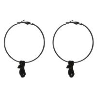 Zinc Alloy Drop Earring, with Velour, plated, fashion jewelry & for woman 70mm 