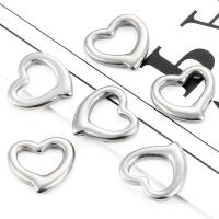 Stainless Steel Heart Pendants, 304 Stainless Steel, DIY, original color 