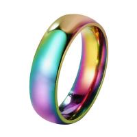 Anillo de dedo de acero Titanium de, Partículas de acero, Joyería & unisexo & diverso tamaño para la opción, multicolor, 6mm, Vendido por UD