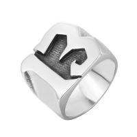 Anillo de dedo de acero Titanium de, Partículas de acero, Joyería & diverso tamaño para la opción & para hombre, más colores para la opción, 18mm, Vendido por UD