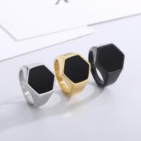 Edelstahl Fingerring, 304 Edelstahl, plattiert, verschiedene Größen vorhanden & für den Menschen & Epoxy Aufkleber, keine, 17mm,3mm, verkauft von PC