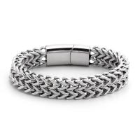 Titanium Steel Bracelet & Bangle, polished & for man, original color 