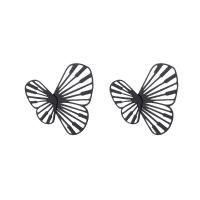 Brass Stud Earring, Butterfly, plated, fashion jewelry & for woman 