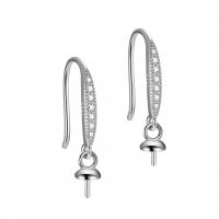 Boucles d'oreilles en Argent, argent sterling 925, Placage, DIY & avec strass, plus de couleurs à choisir Vendu par paire