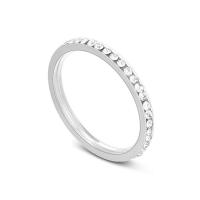 Strass Edelstahl Fingerring, 304 Edelstahl, Vakuum-Ionen-Beschichtung, unisex & verschiedene Größen vorhanden & mit Strass, keine, Größe:5-9, verkauft von PC