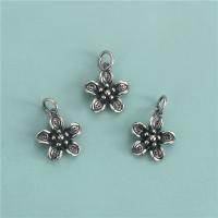 pendentif de fleur en argent fin, argent sterling 925, Vintage & DIY Environ 3.8mm, Vendu par PC