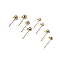 Brass Earring Stud Component, gold color plated, DIY golden 