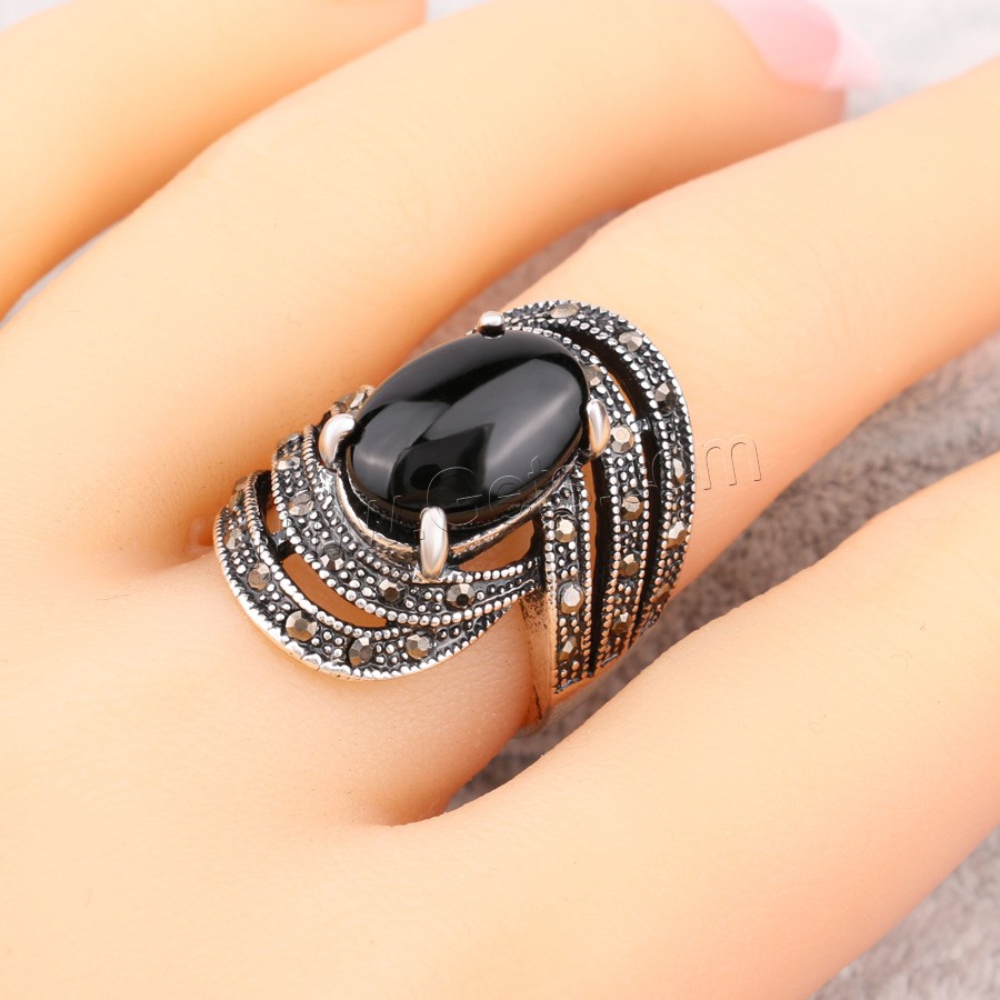 Resin Zinc Alloy Finger Ring, with Resin, Geometrical Pattern, silver color plated, different size for choice & for man & with rhinestone & hollow, more colors for choice, 28mm, US Ring Size:7-10, Sold By PC