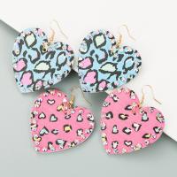 Fashion Create Jewelry Earring, Synthetic Leather, Heart, fashion jewelry & for woman & with rhinestone 