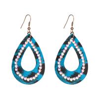 Fashion Create Jewelry Earring, PU Leather, fashion jewelry & for woman & with rhinestone 