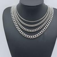 Stainless Steel Chain Necklace, 316L Stainless Steel, electrolyzation  & for man, original color 