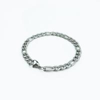 Stainless Steel Chain Bracelets, 316L Stainless Steel, electrolyzation & Unisex original color 