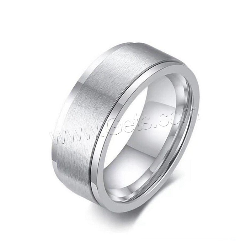 Anillo de dedo de acero Titanium de, Partículas de acero, chapado, unisexo & diverso tamaño para la opción, más colores para la opción, Vendido por UD