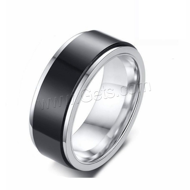 Anillo de dedo de acero Titanium de, Partículas de acero, chapado, unisexo & diverso tamaño para la opción, más colores para la opción, Vendido por UD