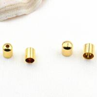 Messing Endkappe, 18K vergoldet, DIY, keine, 3.5x5mm, verkauft von PC