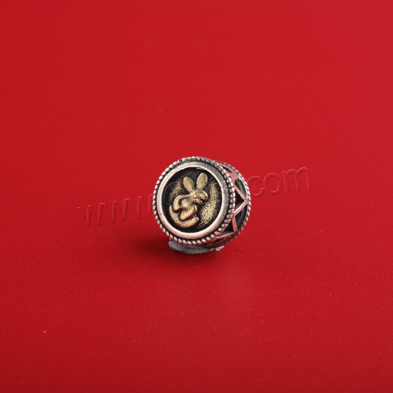 Tailandia entrepiezas, con metal, Zodíaco Chino, Acabado antiguo, Bricolaje & diferentes materiales para la opción, más colores para la opción, 7x10mm, agujero:aproximado 2mm, Vendido por UD