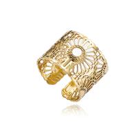 Edelstahl Fingerring, 304 Edelstahl, Vakuum-Ionen-Beschichtung, Modeschmuck & für Frau, goldfarben, 18x13mm, verkauft von PC