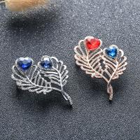 Crystal Brooch, Zinc Alloy, with Crystal, fashion jewelry & for woman & with rhinestone 