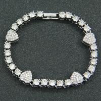 Zinc Alloy Rhinestone Bracelets, fashion jewelry & Unisex & with rhinestone Approx 20.5 cm 