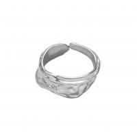 Messing Fingerring, silberfarben plattiert, Modeschmuck & unisex & verschiedene Stile für Wahl, Silberfarbe, 18mm, verkauft von PC