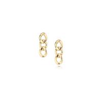 Boucles d'oreilles en acier titane, Placage de couleur d'or, pour femme Vendu par paire