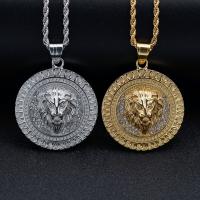 Rhinestone Stainless Steel Pendants, 316L Stainless Steel, Vacuum Ion Plating, fashion jewelry & Unisex & with rhinestone 42mm 