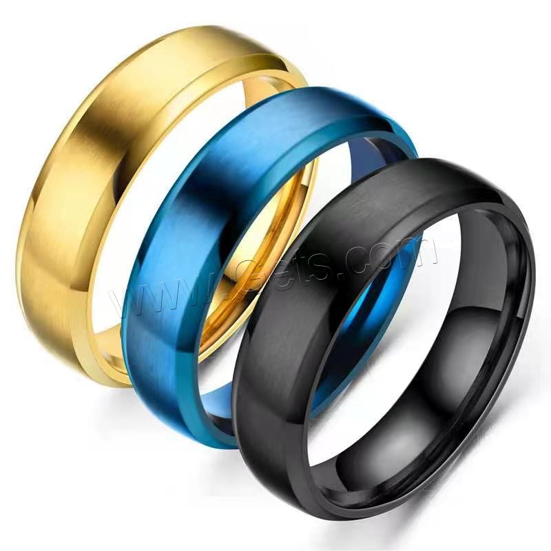 Anillo de dedo de acero Titanium de, Partículas de acero, chapado, unisexo & diverso tamaño para la opción, más colores para la opción, Vendido por UD