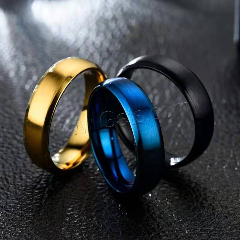 Anillo de dedo de acero Titanium de, Partículas de acero, chapado, unisexo & diverso tamaño para la opción, más colores para la opción, Vendido por UD