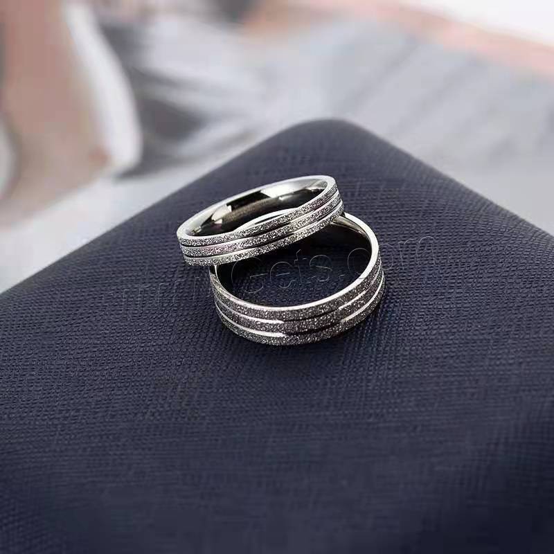 Anillo de dedo de acero Titanium de, Partículas de acero, chapado, diverso tamaño para la opción, más colores para la opción, Vendido por UD