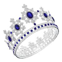 Bridal Tiaras, Zinc Alloy, Crown, plated, for woman & with rhinestone 