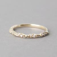 Cubic Zirconia Micro Pave Brass Finger Ring, gold color plated & micro pave cubic zirconia & for woman, 2.5mm, US Ring 