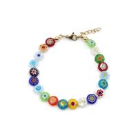 Pulseras de cristal de Murano, Flor, Joyería & para mujer, más colores para la opción, longitud:aproximado 6-8 Inch, Vendido por UD