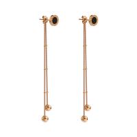 Boucles d'oreilles en acier titane, Placage sous vide, pour femme, doré Vendu par paire