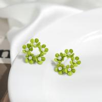 Zinc Alloy Stud Earring, stoving varnish, fashion jewelry & for woman 