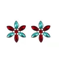 Zinc alliage strass Stud Earring, alliage de zinc, Placage de couleur d'or, bijoux de mode & pour femme & avec strass Vendu par paire