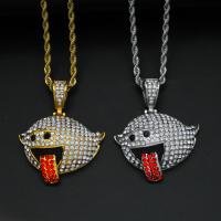 Rhinestone Stainless Steel Pendants, 316L Stainless Steel, Vacuum Ion Plating, Unisex & micro pave cubic zirconia & with rhinestone 