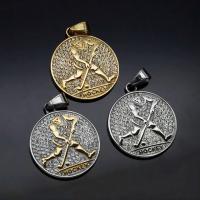 Rhinestone Stainless Steel Pendants, 316L Stainless Steel, Vacuum Ion Plating, fashion jewelry & Unisex & with rhinestone 38mm 