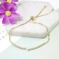 Rhinestone Brass Bracelets, plated, Adjustable & DIY & with rhinestone Approx 28 cm 