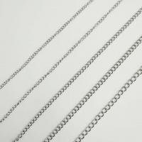 Stainless Steel Oval Chain, 304 Stainless Steel Chain, electrolyzation original color 