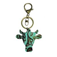 Leather Key Chains, Zinc Alloy, with Cowhide, fashion jewelry & for woman 120mm 