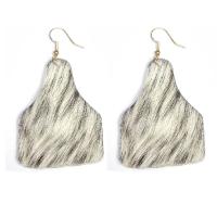 Fashion Create Jewelry Earring, Cowhide, with Brass, fashion jewelry & for woman 68.6mm 